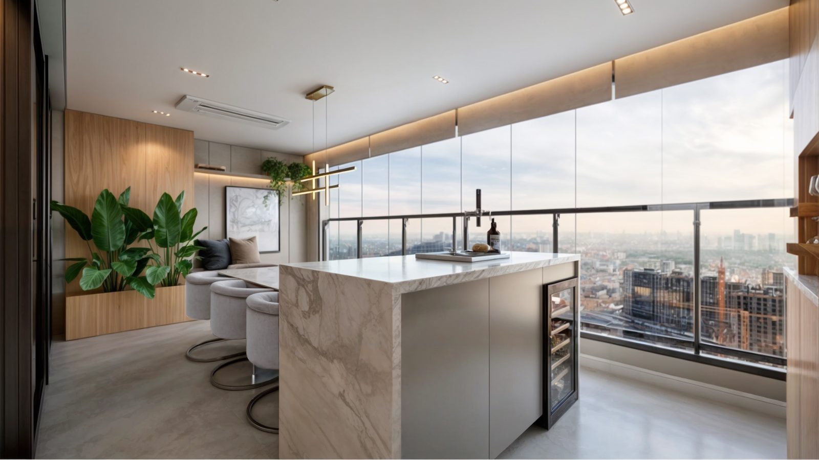 Varanda gourmet com vista panorâmica, Apartamento com Vista Panorâmica por Studio Mies